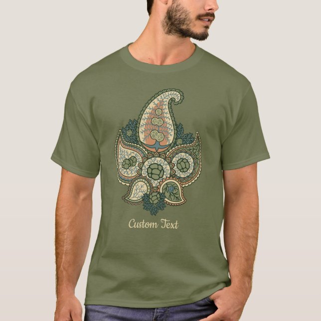 Cypress Paisley T Shirt (Framsida)