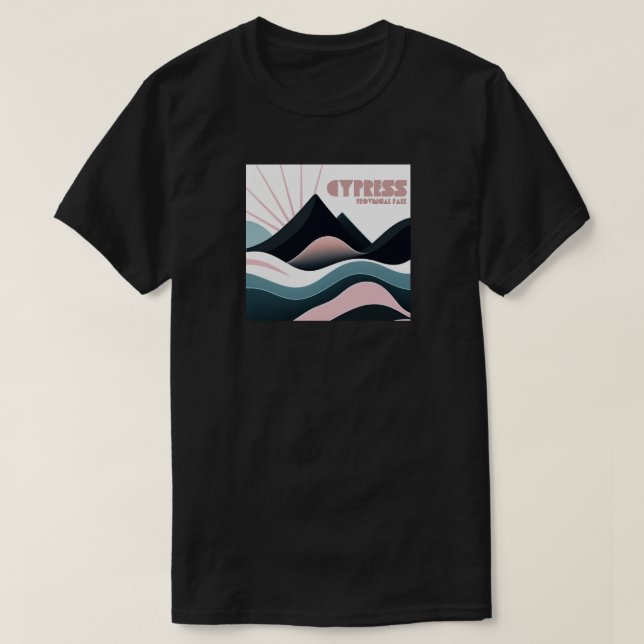 Cypress Provincial Park Färgade kullar T Shirt (Design framsida)