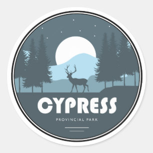 Cypress Provincial Park Hjort Runt Klistermärke