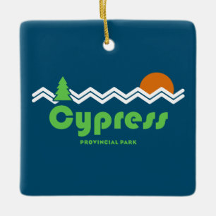 Cypress Provincial Park Retro Julgransprydnad Keramik