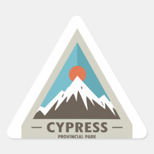 Cypress Provincial Park Triangelformat Klistermärke