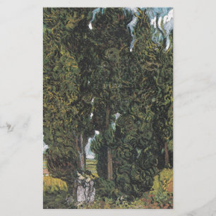 Cypress-träd av Van Gogh Brevpapper