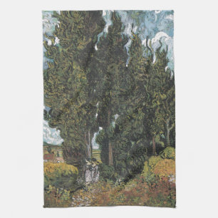 Cypress Träd av Van Gogh Kökshandduk