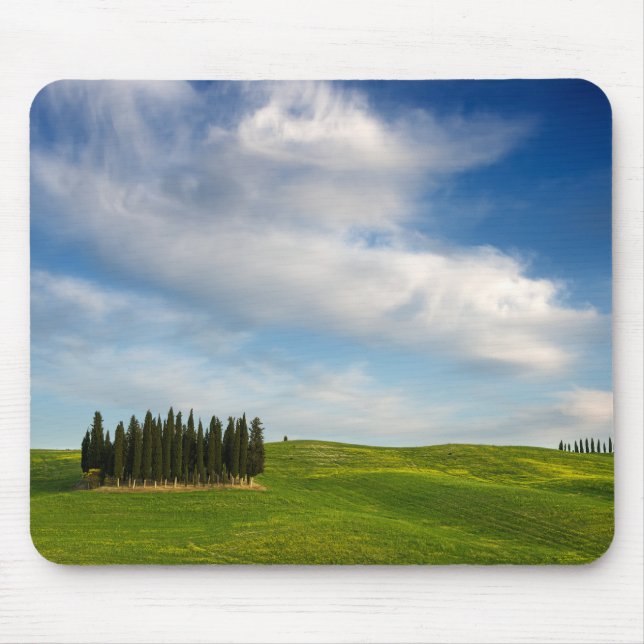 Cypress träd i Tuscany mousepad Musmatta (Framsidan)