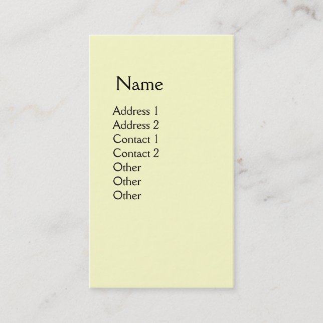 CYPRESS TRÄD OCH MEDELHAVET GRÄS I TUSKANY VISITKORT (Framsida)