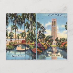 Cypress trädgårdar, sjunger torn Florida Vykort