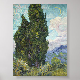 Cypresse av Van Gogh Poster