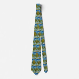Cypresser av Van Gogh - Virvlande blå himmel konst Slips