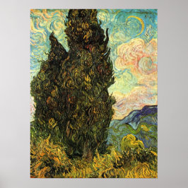 Cypresser av Vincent van Gogh Poster