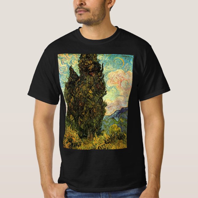 Cypresser av Vincent van Gogh T Shirt (Framsida)