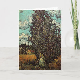 Cypresser och två kvinnor av Vincent van Gogh Kort