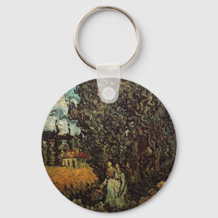 Cypresser och två kvinnor av Vincent van Gogh Nyckelring