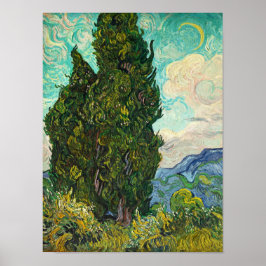 Cypresser, Vincent van Gogh Konst Poster