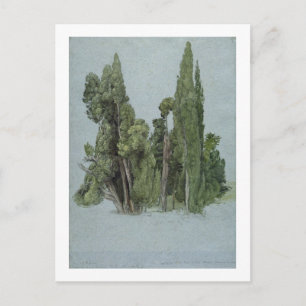 Cypresserna vid Villa d'Este, Tivoli (w/c & g Vykort