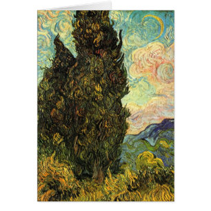 Cypresses av Vincent van Gogh Greeting Card Hälsningskort