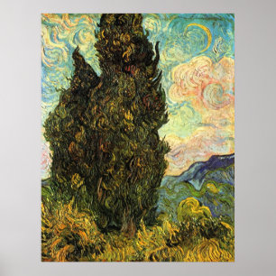 Cypresses av Vincent van Gogh Poster