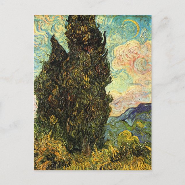Cypresses av Vincent van Gogh Vykort (Framsida)