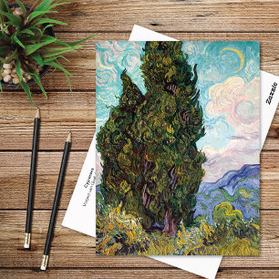 Cypresses Crescent Måne Vincent van Gogh Vykort