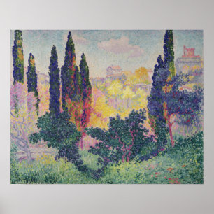 Cypresses i Cagnes 1908 Poster