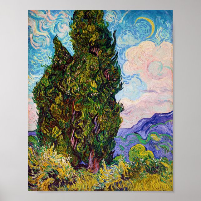 Cypresses, Van Gogh Poster (Framsidan)