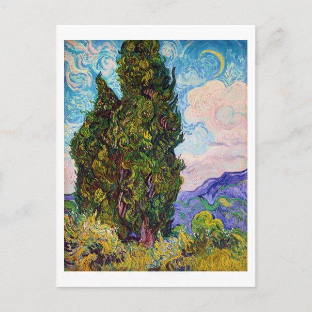 Cypresses, Van Gogh Vykort (Framsida)
