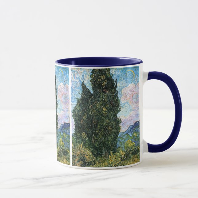 Cypresses, Vincent van Gogh Fine Art Mugg (Höger)