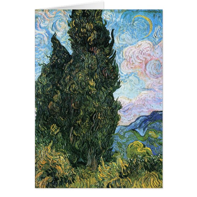 Cypresses, Vincent van Gogh Fine Art OBS Kort (Framsidan)