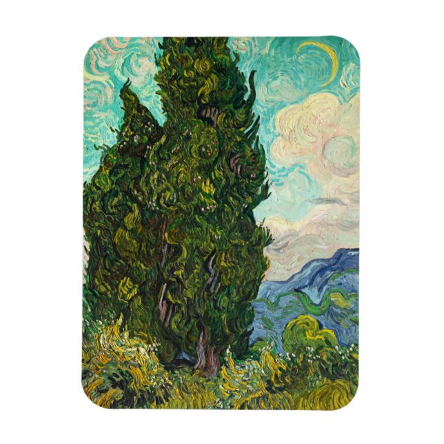 Cypresses, Vincent van Gogh Magnet (Vertikal)
