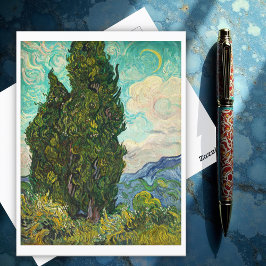 Cypresses, Vincent van Gogh Vykort