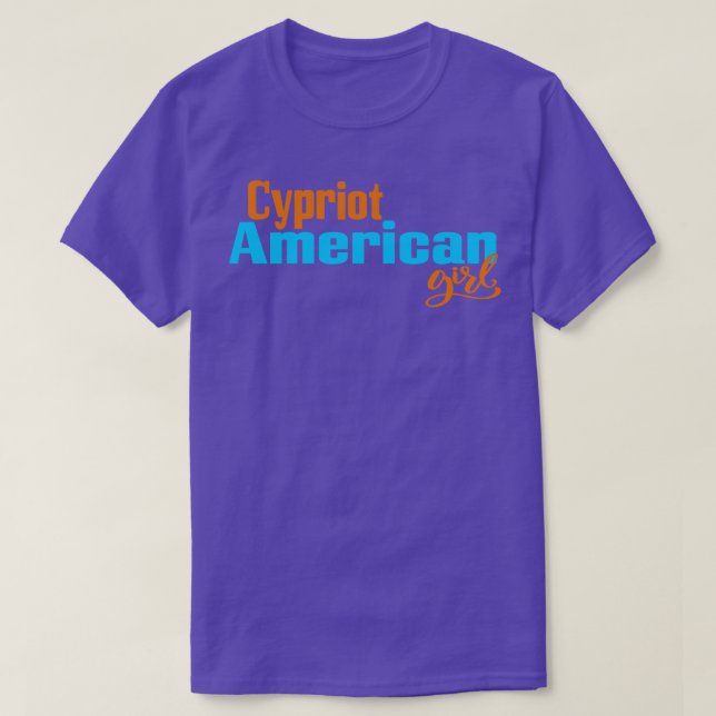 Cypriot American Girl 3 T Shirt (Design framsida)