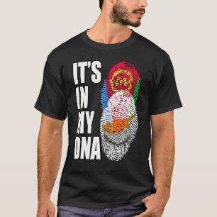 Cypriot och eritrean Mix DNA-Flagga T Shirt