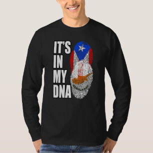 Cypriot och Puerto Rican Mix Dna Flagga Heritage T Shirt