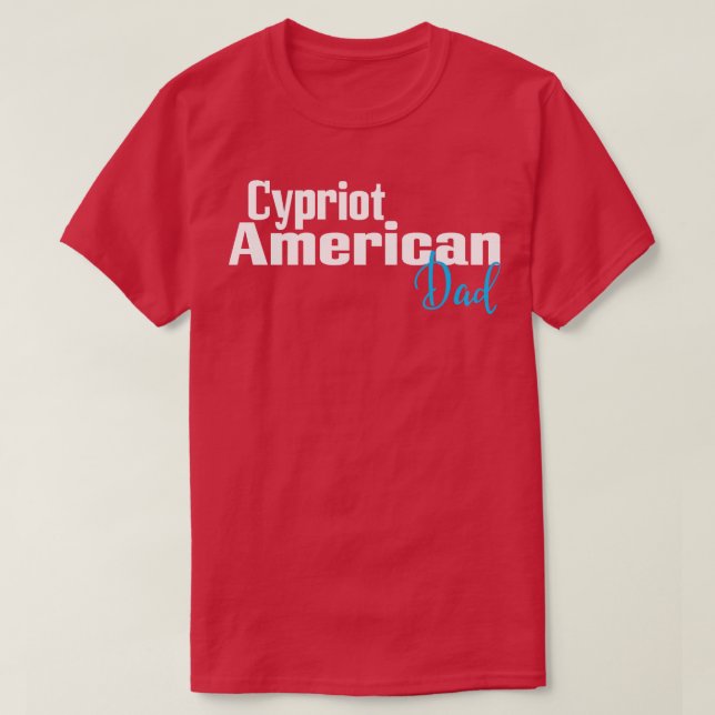 Cypriotiska amerikanska Pappa 1 T Shirt (Design framsida)