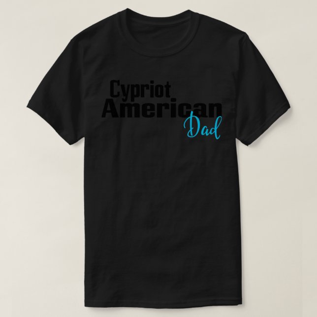 Cypriotiska amerikanska Pappa T Shirt (Design framsida)