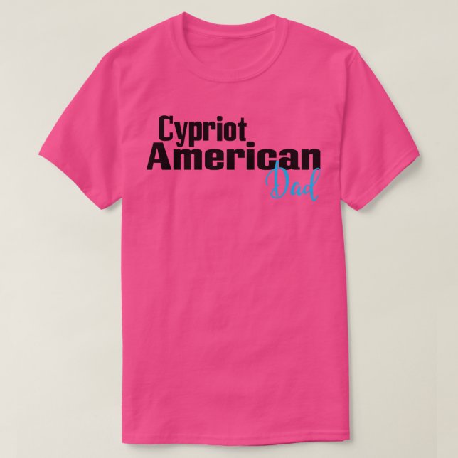 Cypriotiska amerikanska Pappa T Shirt (Design framsida)