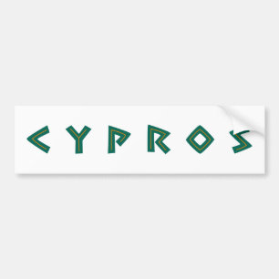 cypros text Cypern land symbol greek nation tra Bildekal