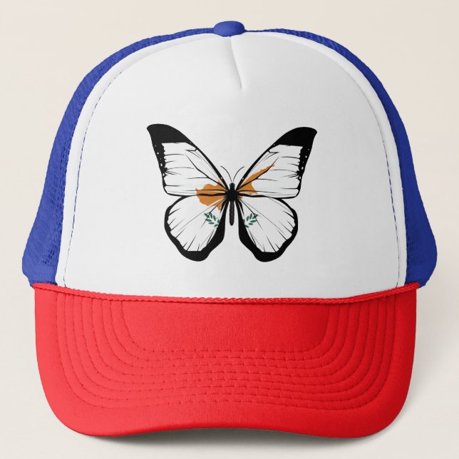 Cyprus Butterfly Flagga Keps (Framsida)