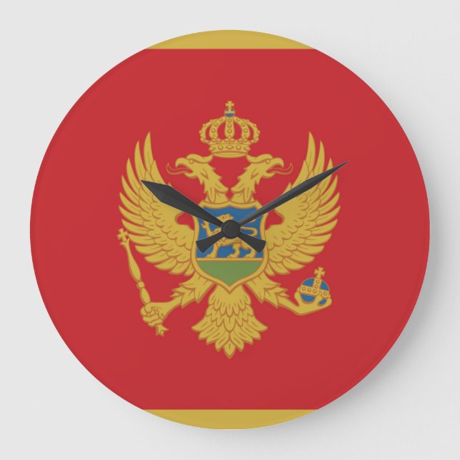 Cyprus Flagga Large Clock Stor Klocka (Framsida)