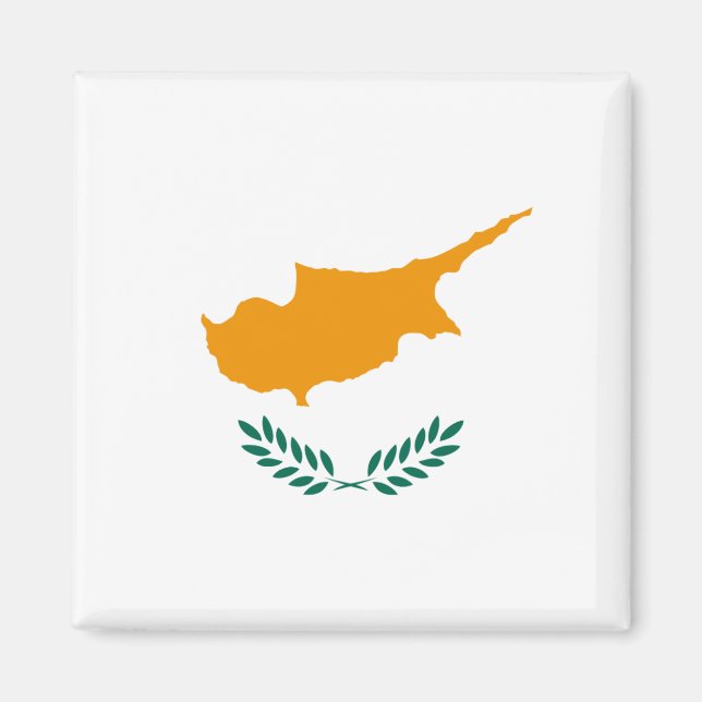 Cyprus Flagga Magnet (Framsidan)