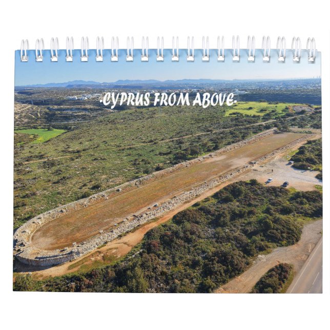Cyprus from above Calendar Kalender (Baksida)