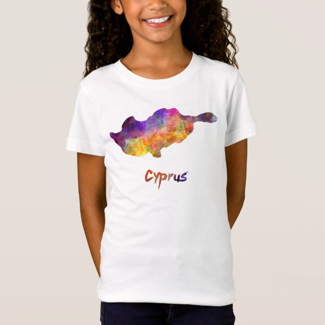 Cyprus in watercolor tee (Framsida)