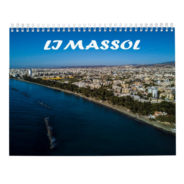 Cyprus Limassol-kalender Kalender (Baksida)