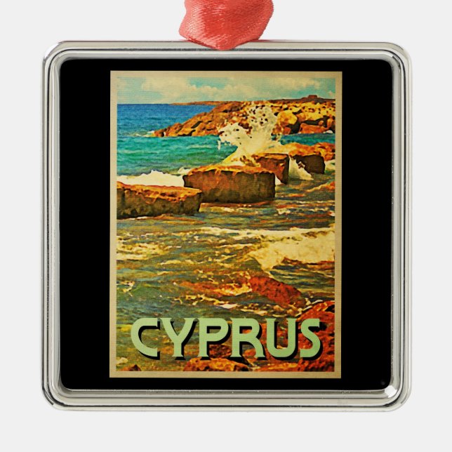 Cyprus Rocky Shore Julgransprydnad Metall (Framsidan)