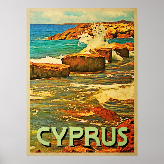 Cyprus Rocky Shore Poster (Framsidan)