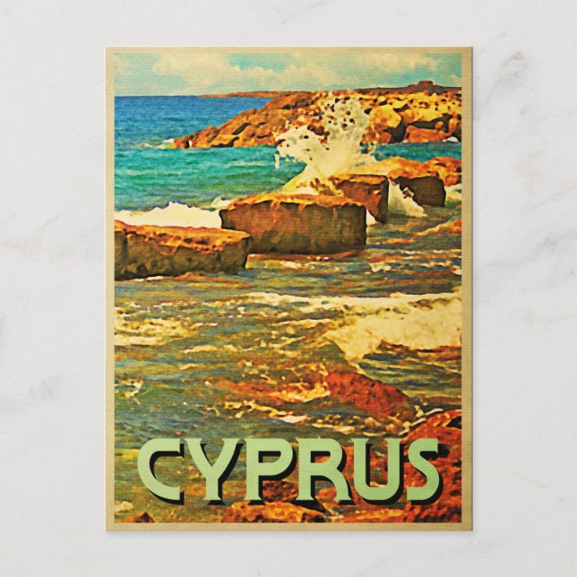 Cyprus Rocky Shore Vykort (Framsida)