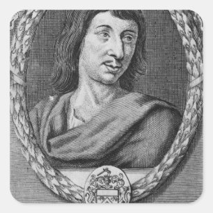 Cyrano de Bergerac Fyrkantigt Klistermärke