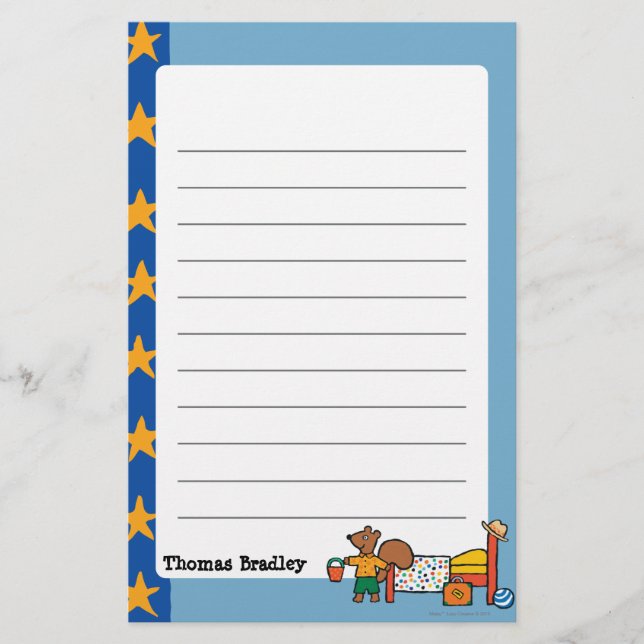 Cyril, ekorren vid vakation brevpapper (Framsida)