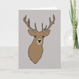 Cyril Stag Grått Hälsning Card av Anna Bush Helgkort