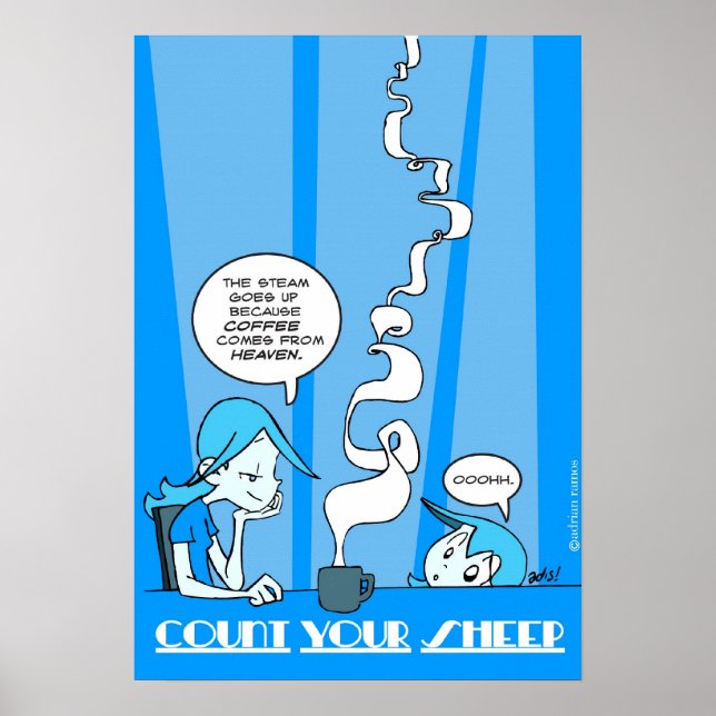 CYS-kaffe kommer från himlen Poster (Framsidan)