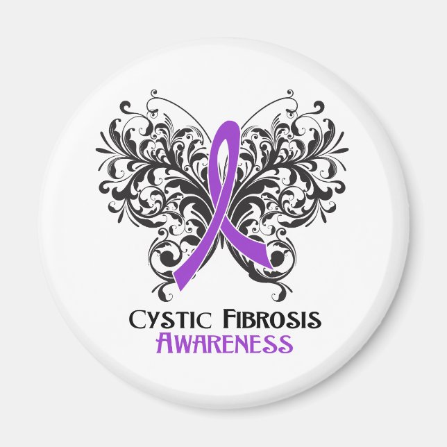 Cystic Fibrosis Awareness Butterfly Magnet (Framsidan)